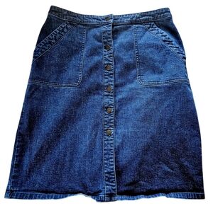 Banana Republic Button Down Denim Skirt Women 10